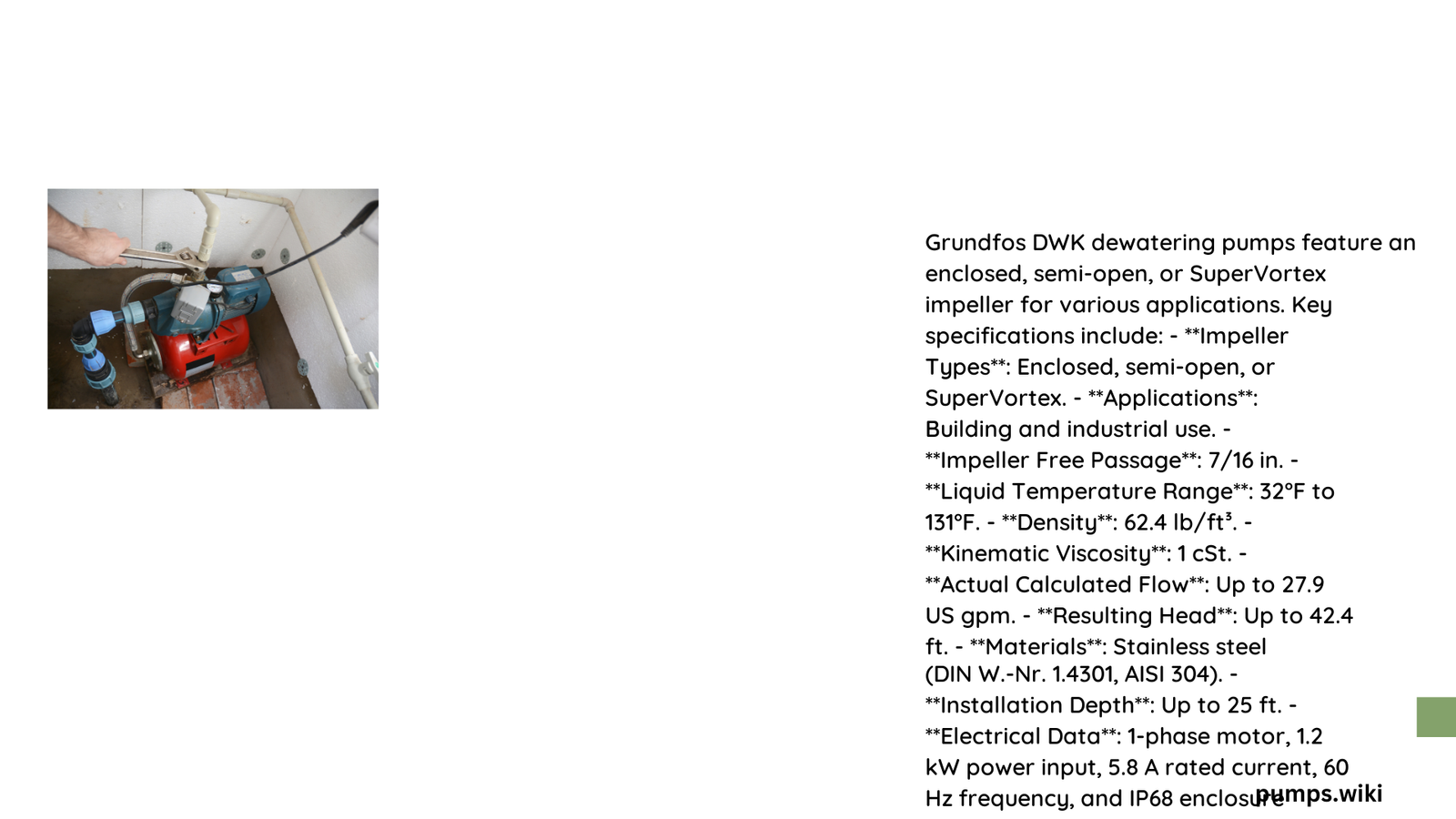 grundfos dewatering sump pump