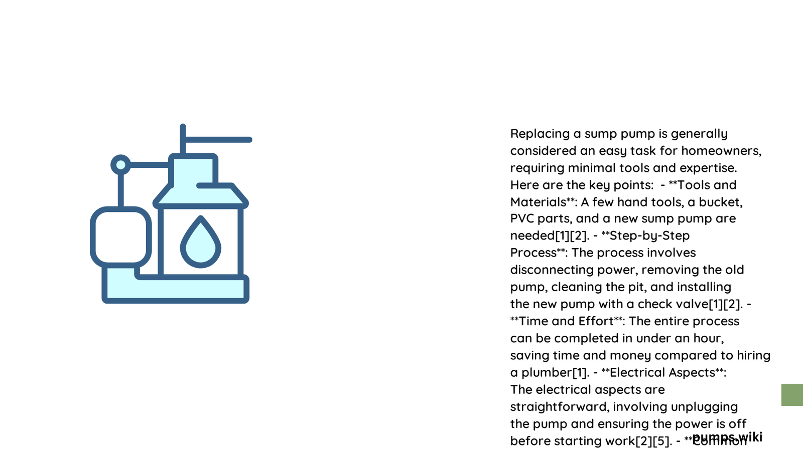 is replacing a sump pump easy