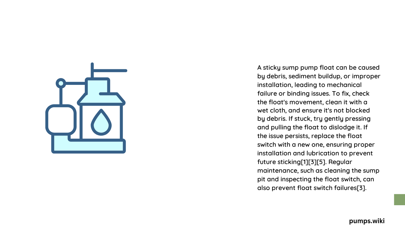 sticky sump pump float 1