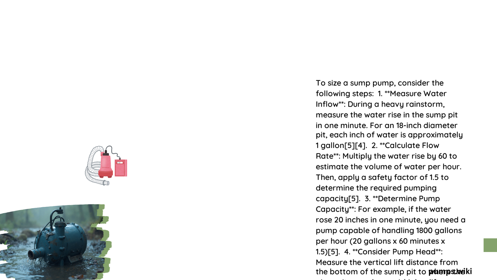 sump pump sizing guide