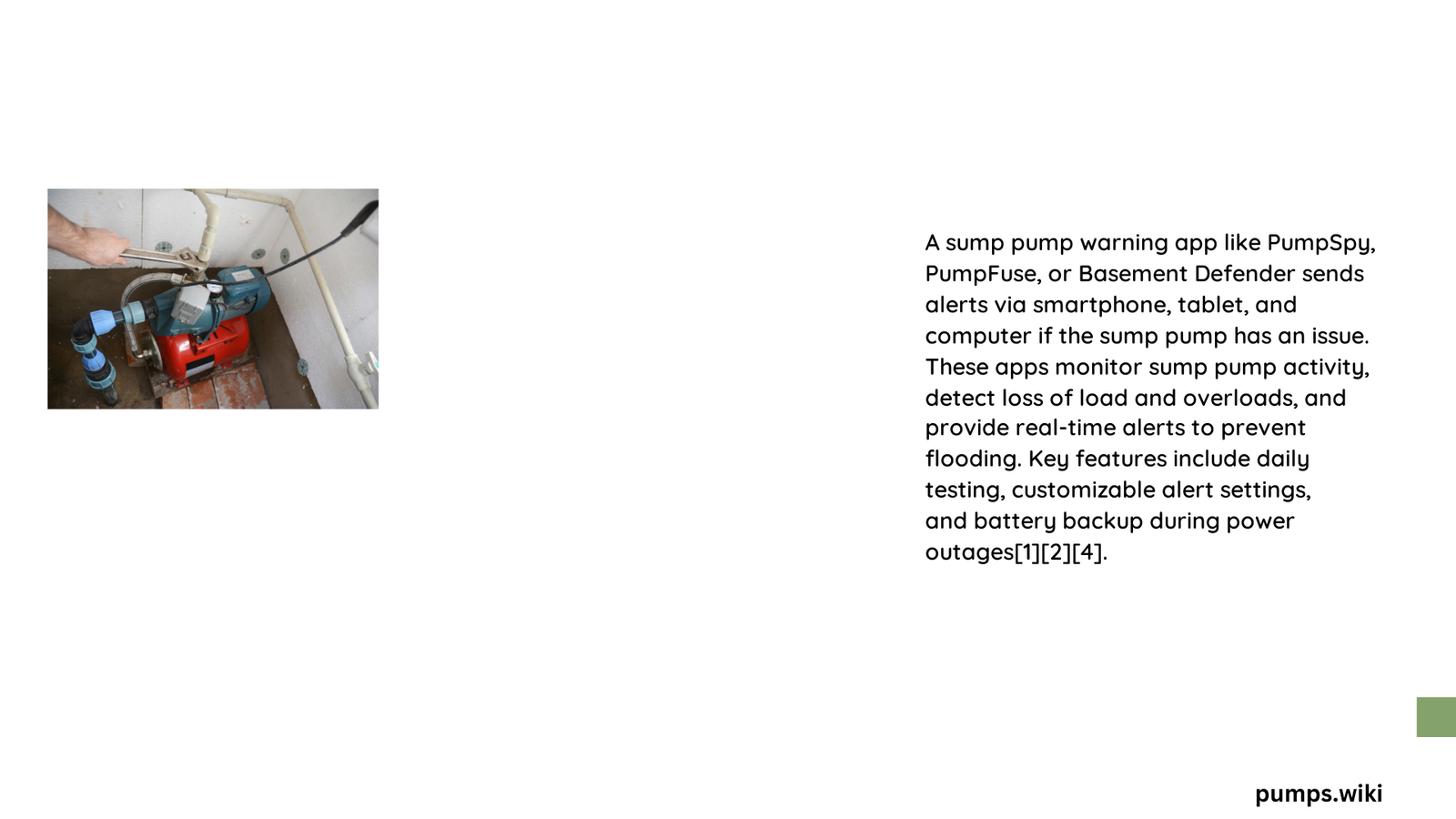 sump pump warning app