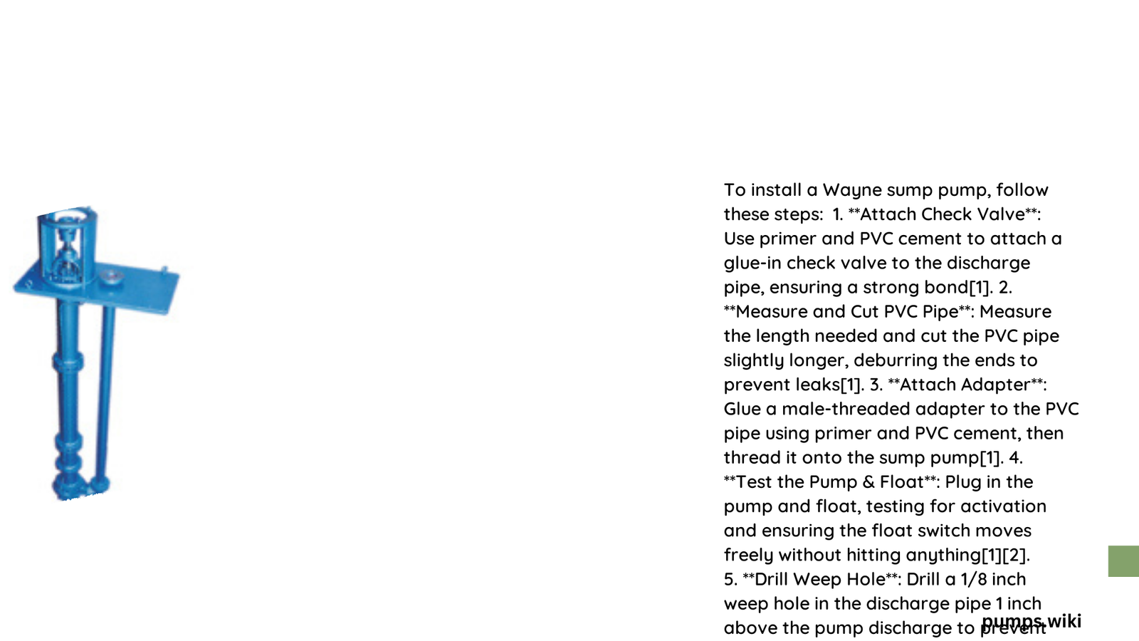 wayne sump pump installation instructions