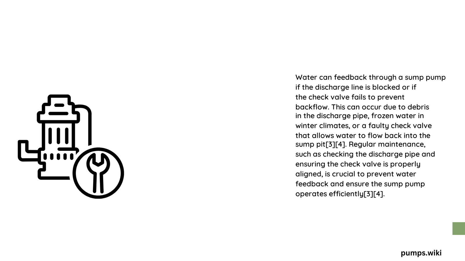 can water feedback through a sump pump
