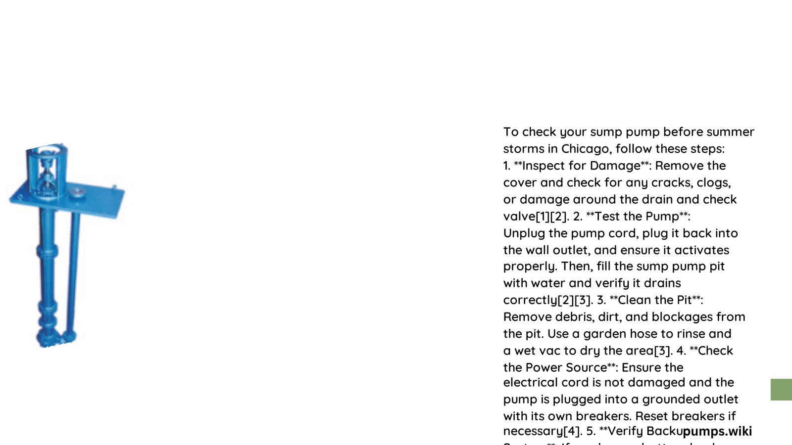 checking your sump pump before summer storms in chicago