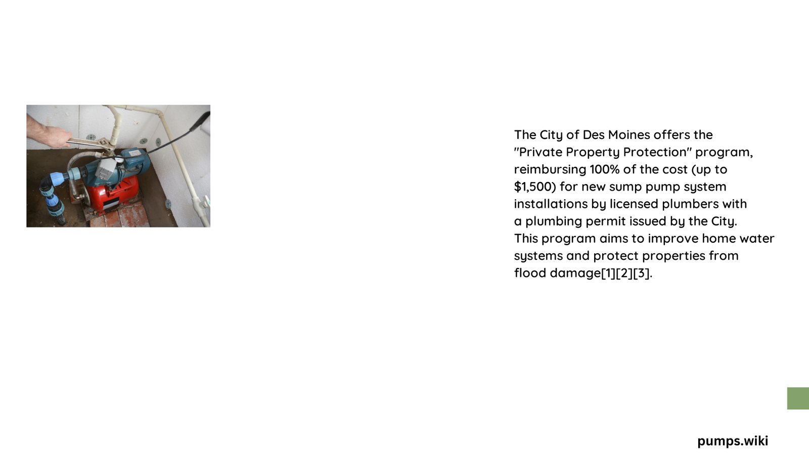 city of des moines sump pump program