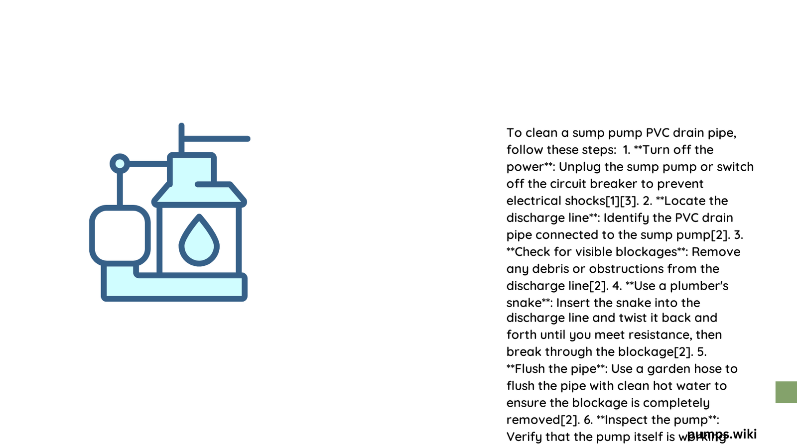cleaning sump pump pvc drain pipe