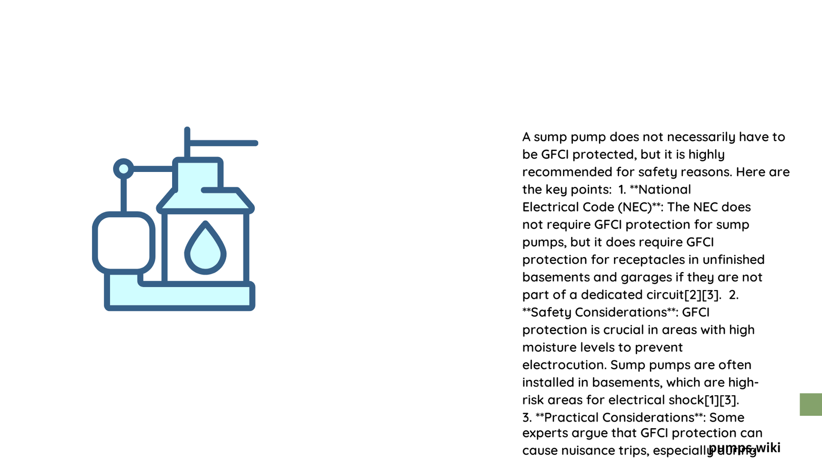 does a sump pump have to be gfci protected