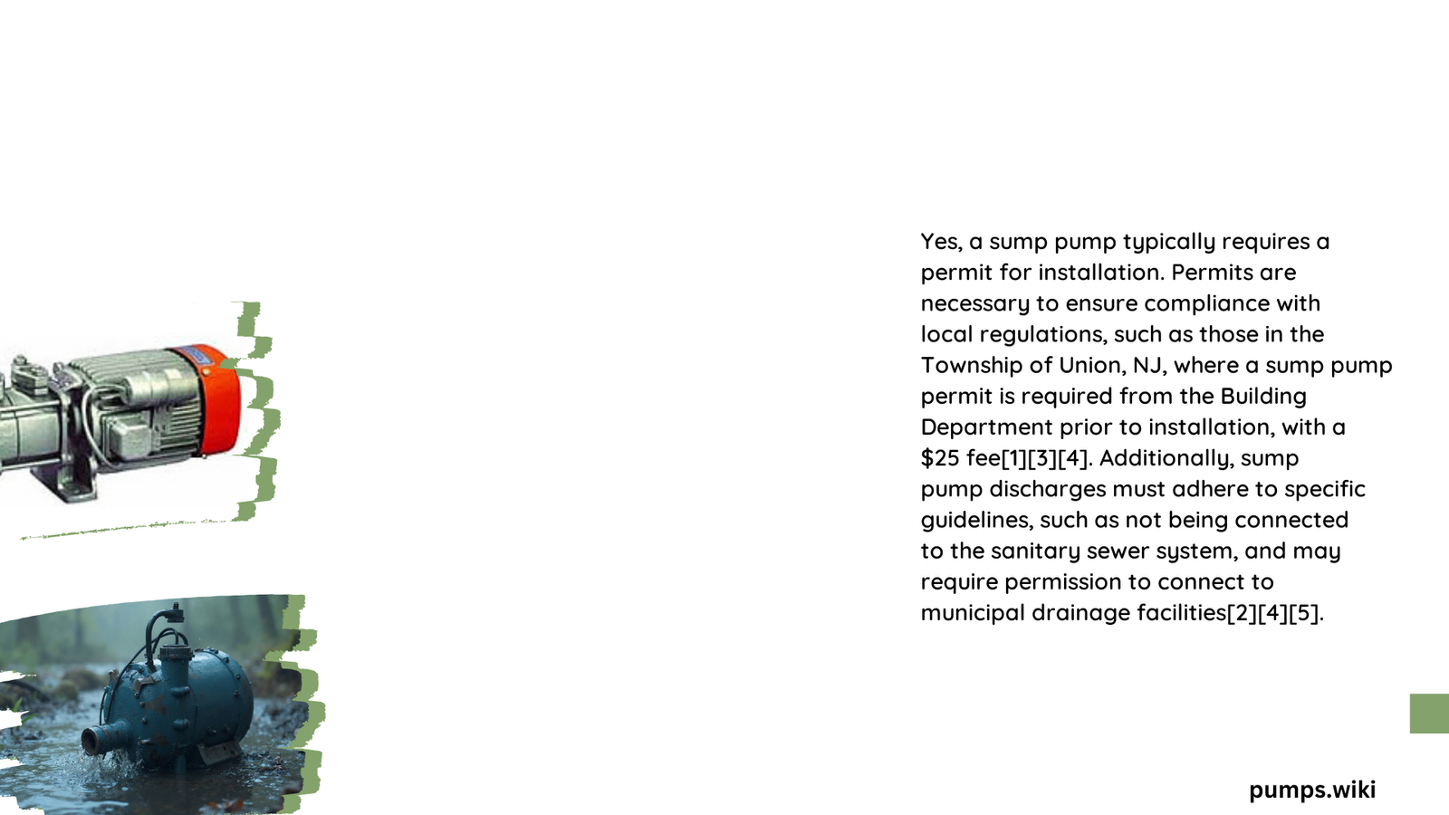 does a sump pump need a permit
