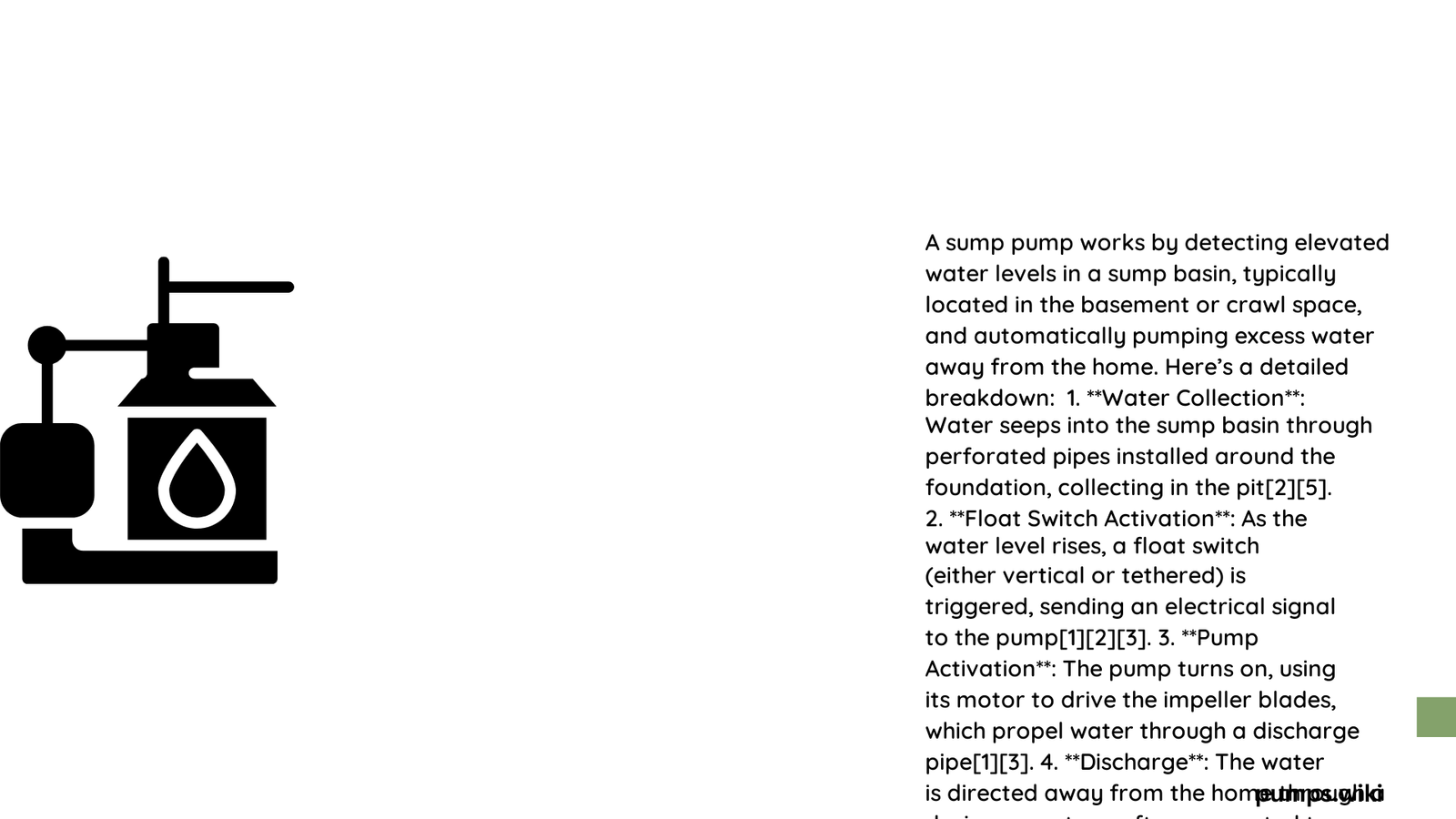 how a sump pump works if there is flooding