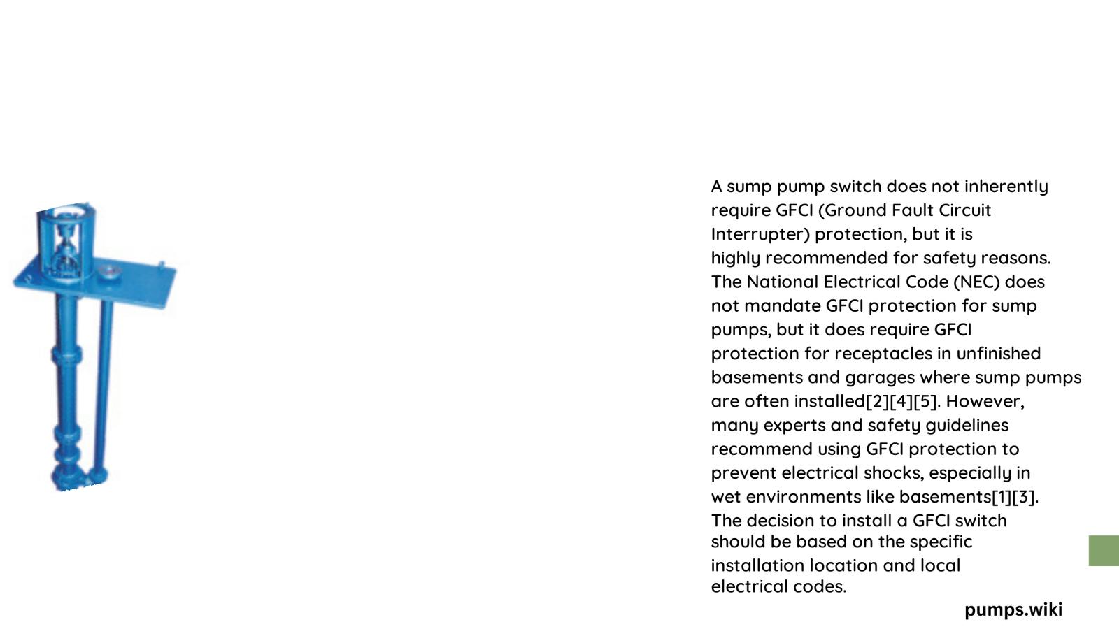 is a sump pump switch gfi