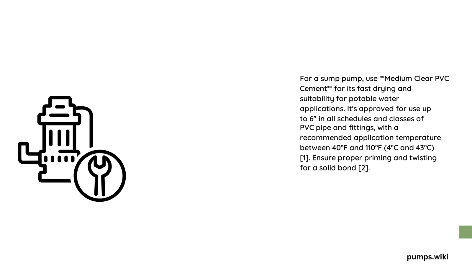 pvc cement for sump pump