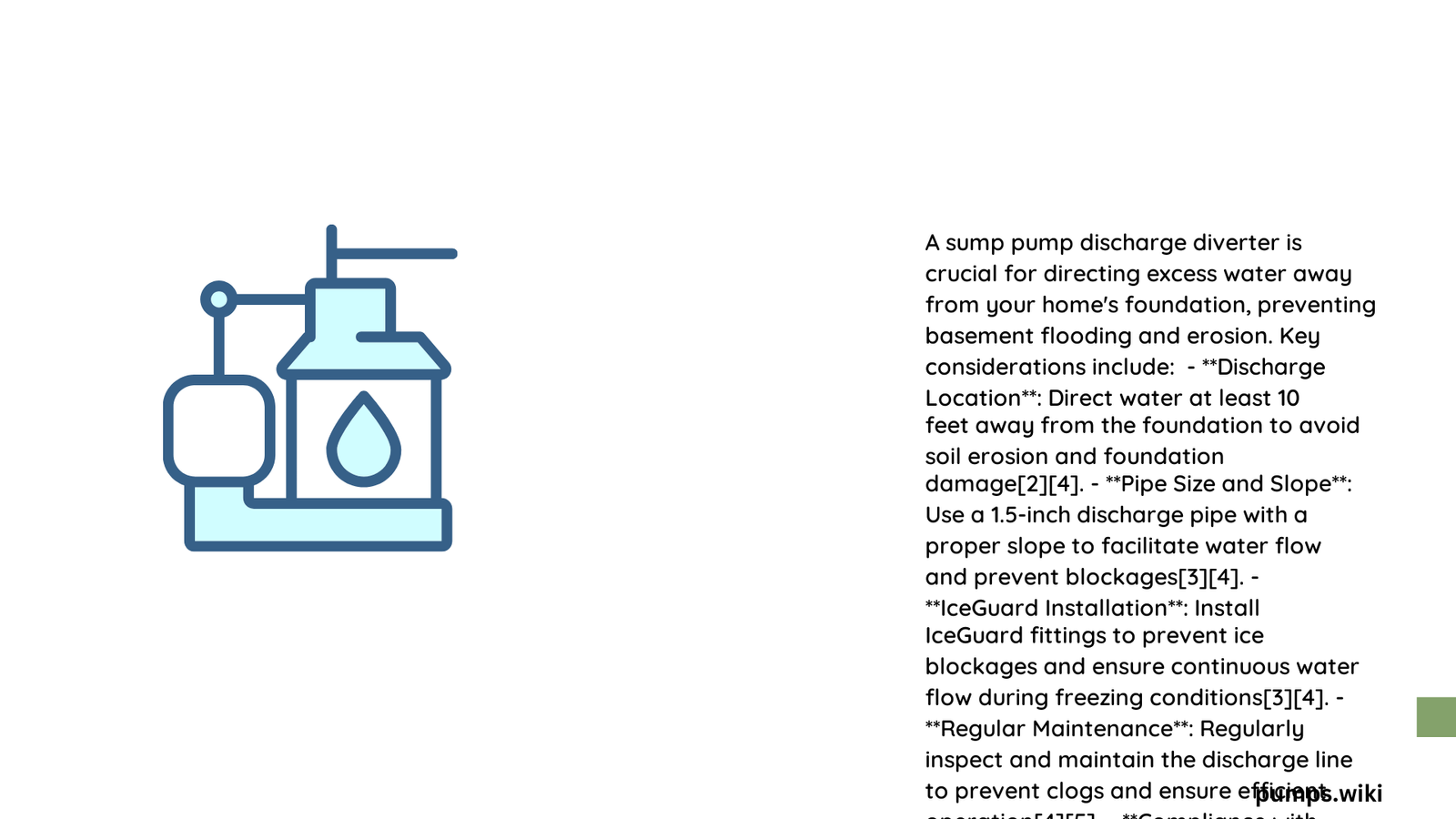 sump pump discharge diverter