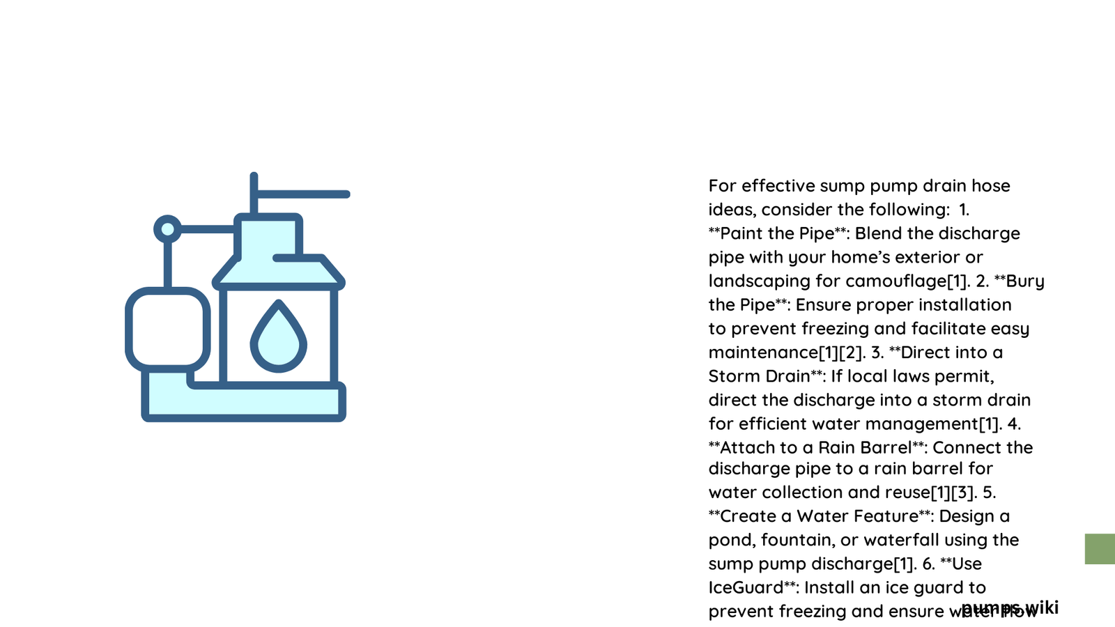 sump pump drain hose ideas