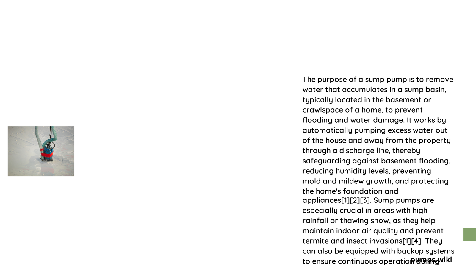 whats the purpose of a sump pump