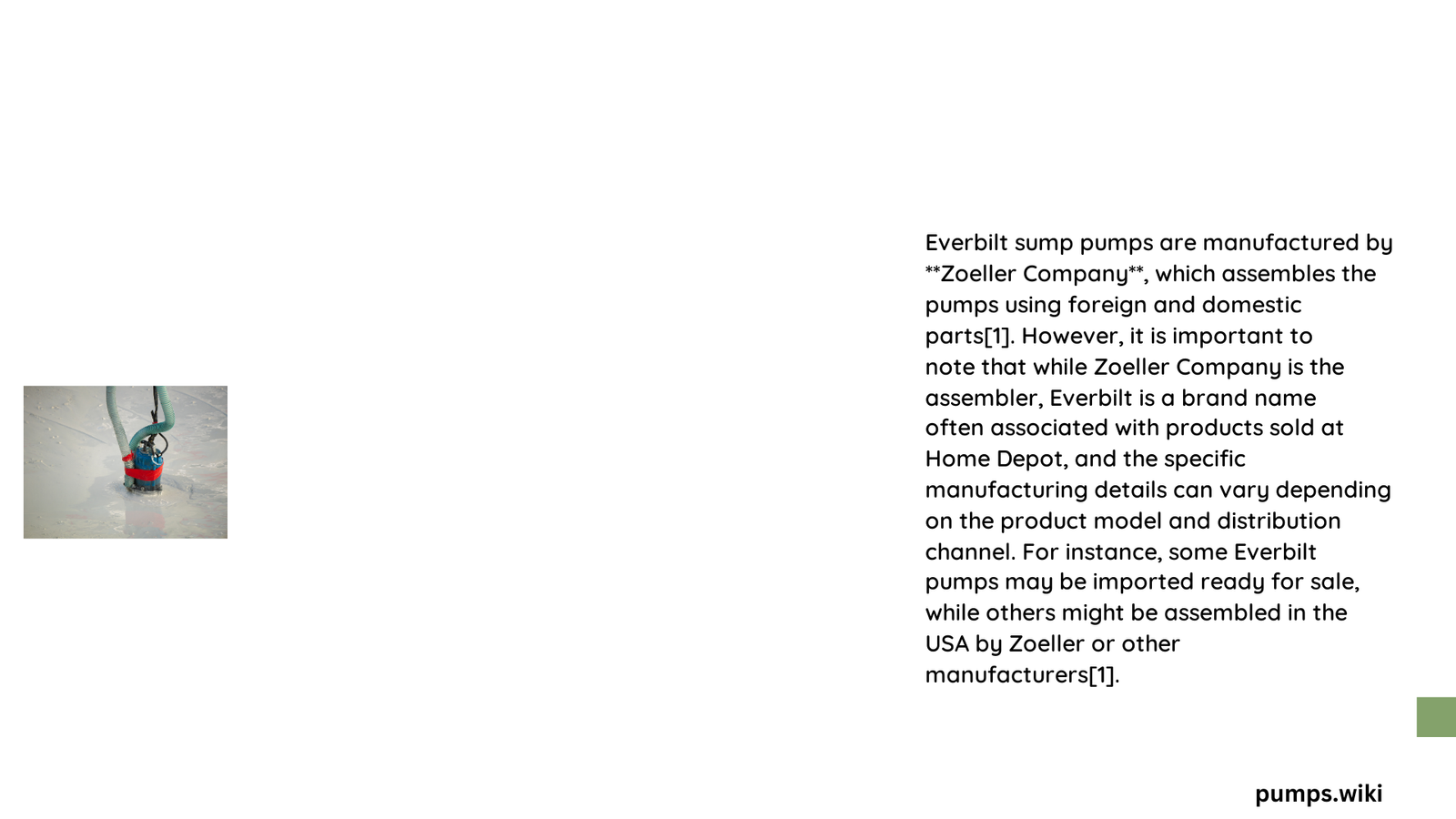 who makes everbilt sump pump